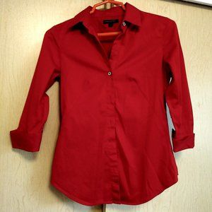 VIVID red blouse